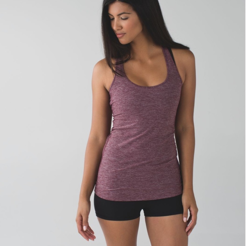 Lululemon Cool Racerback Heathered Bordeaux Drama
